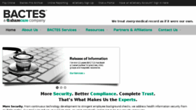 What Bactes.com website looked like in 2016 (8 years ago)