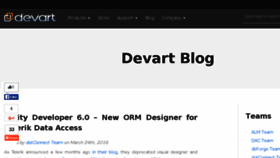 What Blog.devart.com website looked like in 2016 (8 years ago)