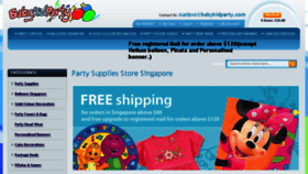 What Babykidparty.com website looked like in 2016 (8 years ago)