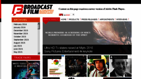 What Broadcastandfilm.com website looked like in 2016 (8 years ago)