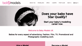 What Babymodels.co.uk website looked like in 2016 (8 years ago)