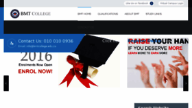 What Bmtcollege.edu.za website looked like in 2016 (8 years ago)