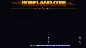 What Boneland.com website looked like in 2016 (8 years ago)