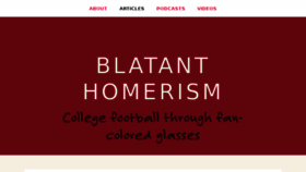 What Blatanthomerism.com website looked like in 2016 (8 years ago)