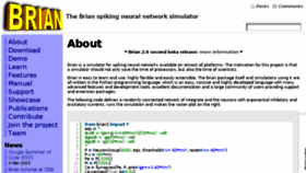 What Briansimulator.org website looked like in 2016 (8 years ago)