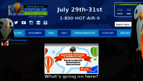 What Balloonfestival.com website looked like in 2016 (8 years ago)