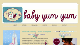 What Babyyumyum.co.za website looked like in 2016 (8 years ago)