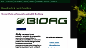What Bioag.com website looked like in 2016 (8 years ago)