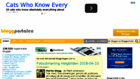 What Bloggportalen.se website looked like in 2016 (10 years ago)