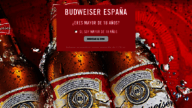 What Budweiser.es website looked like in 2016 (8 years ago)