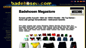 What Badehosen.com website looked like in 2016 (8 years ago)