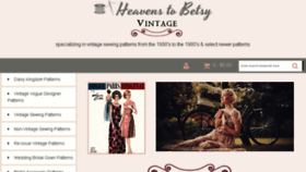 What Betsyvintage.com website looked like in 2016 (8 years ago)