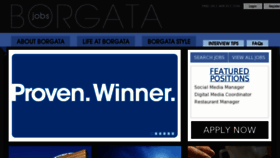 What Borgatajobs.com website looked like in 2016 (8 years ago)