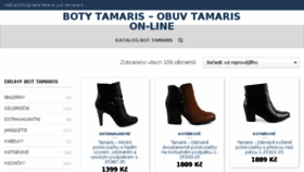 What Boty-tamaris.cz website looked like in 2016 (8 years ago)