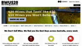 What Bestwinesunder20.com.au website looked like in 2016 (8 years ago)