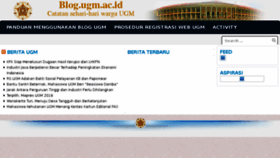 What Blog.ugm.ac.id website looked like in 2016 (8 years ago)