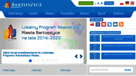 What Bartoszyce.pl website looked like in 2016 (8 years ago)
