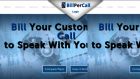 What Billpercall.com website looked like in 2016 (8 years ago)