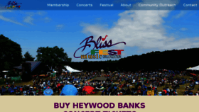 What Blissfest.org website looked like in 2016 (8 years ago)
