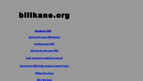 What Billkane.org website looked like in 2016 (8 years ago)