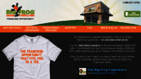 What Bigfrogfranchise.com website looked like in 2016 (8 years ago)