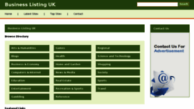 What Businesslisting.org.uk website looked like in 2016 (7 years ago)