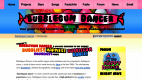 What Bubblegumdancer.com website looked like in 2016 (8 years ago)