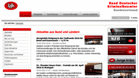 What Bdk.de website looked like in 2016 (7 years ago)