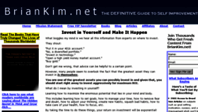 What Briankim.net website looked like in 2016 (8 years ago)