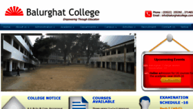 What Balurghatcollege.in website looked like in 2016 (8 years ago)