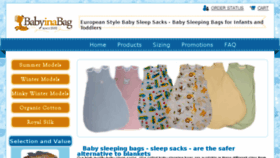 What Babyinabag.com website looked like in 2016 (8 years ago)