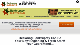 What Bankruptcyqueensland.com.au website looked like in 2016 (8 years ago)
