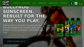 What Bullfrogsunscreen.com website looked like in 2016 (8 years ago)