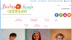 What Babykaysappliques.com website looked like in 2016 (7 years ago)