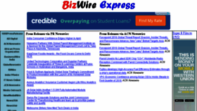 What Bizwireexpress.com website looked like in 2016 (7 years ago)