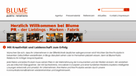 What Blume-pr.de website looked like in 2016 (8 years ago)
