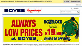 What Boyes.co.uk website looked like in 2016 (7 years ago)