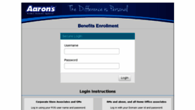 What Benefits.aarons.com website looked like in 2016 (7 years ago)