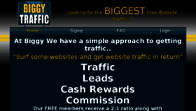 What Biggytraffic.com website looked like in 2016 (7 years ago)