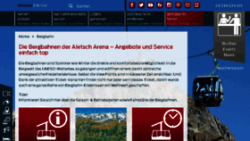 What Bettmeralpbahnen.ch website looked like in 2016 (7 years ago)
