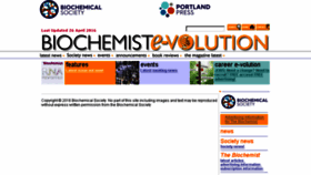 What Biochemist.org website looked like in 2016 (7 years ago)