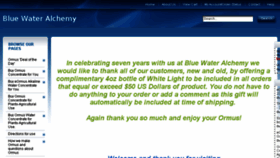 What Bluewateralchemy.com website looked like in 2016 (7 years ago)