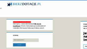 What Bierzdotacje.pl website looked like in 2016 (7 years ago)