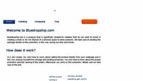 What Bluedropship.com website looked like in 2016 (7 years ago)