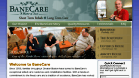 What Banecare.com website looked like in 2016 (7 years ago)