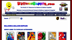 What Balloonsupply.com website looked like in 2016 (9 years ago)