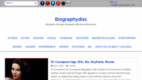 What Biographydisc.com website looked like in 2016 (7 years ago)