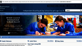 What Badmintonschool.co.uk website looked like in 2016 (7 years ago)