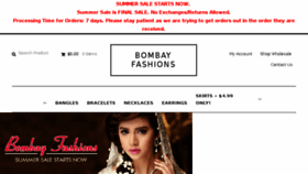 What Bombayfashions.com website looked like in 2016 (7 years ago)