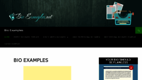 What Bioexamples.net website looked like in 2016 (7 years ago)